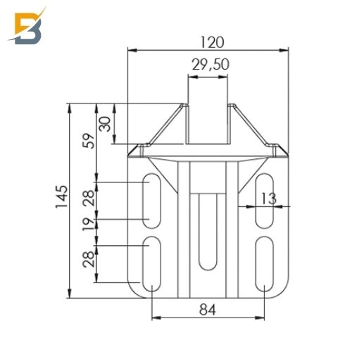 PATEN BLOĞU 140 MM ALÜMİNYUM